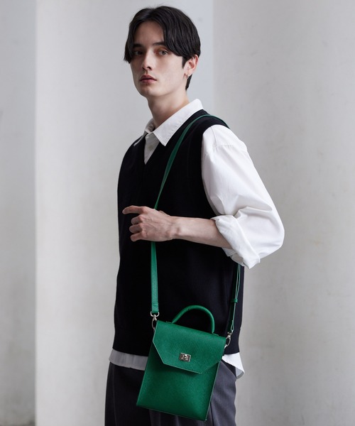 CLEL(クレイル)の「【CLEL】2way Square Shoulder Bag / 2way スクエアショルダーバッグ(ショルダーバッグ・メンズ・グレー/グリーン/ブラック・FREE)」の21枚目の写真