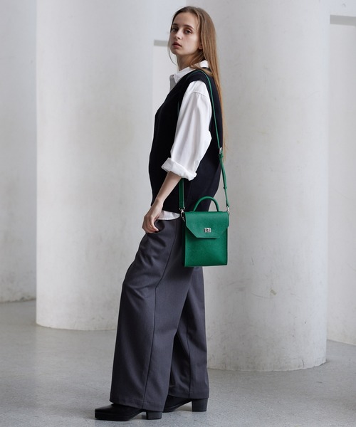 CLEL(クレイル)の「【CLEL】2way Square Shoulder Bag / 2way スクエアショルダーバッグ(ショルダーバッグ・メンズ・グレー/グリーン/ブラック・FREE)」の22枚目の写真