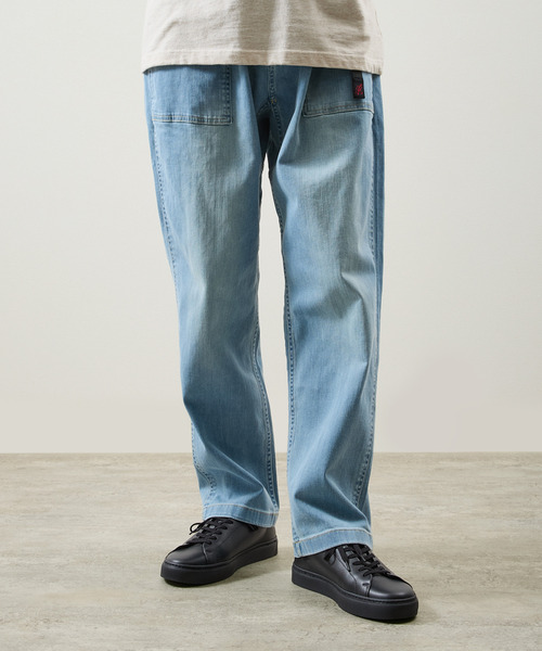 Gramicci(グラミチ)の「GRAMICCI グラミチ / STRETCH DENIM NN-PANT TIGHT CROPPED ストレッチデニムクロップドパンツ テーパード / GMP6-SJP011(デニムパンツ・メンズ・ワンウォッシュ/インディゴブルー/ダークインディゴブルー・X-LARGE/LARGE/MEDIUM/SMALL)」の2枚目の写真