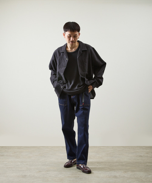 Gramicci(グラミチ)の「GRAMICCI グラミチ / STRETCH DENIM NN-PANT TIGHT CROPPED ストレッチデニムクロップドパンツ テーパード / GMP6-SJP011(デニムパンツ・メンズ・ワンウォッシュ/インディゴブルー/ダークインディゴブルー・X-LARGE/LARGE/MEDIUM/SMALL)」の4枚目の写真