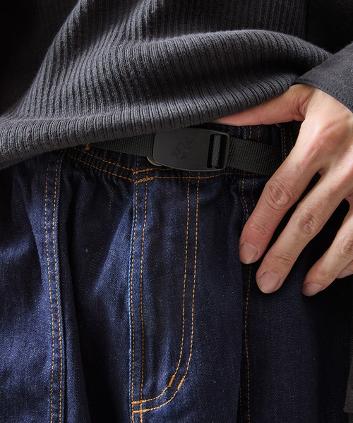 Gramicci(グラミチ)の「GRAMICCI グラミチ / STRETCH DENIM NN-PANT TIGHT CROPPED ストレッチデニムクロップドパンツ テーパード / GMP6-SJP011(デニムパンツ・メンズ・ワンウォッシュ/インディゴブルー/ダークインディゴブルー・X-LARGE/LARGE/MEDIUM/SMALL)」の7枚目の写真