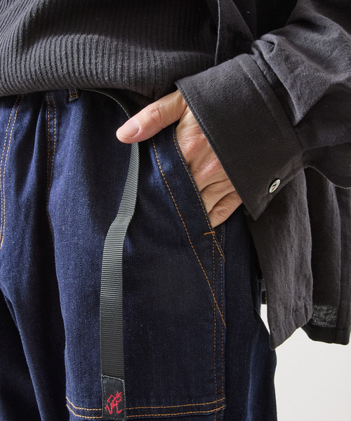 Gramicci(グラミチ)の「GRAMICCI グラミチ / STRETCH DENIM NN-PANT TIGHT CROPPED ストレッチデニムクロップドパンツ テーパード / GMP6-SJP011(デニムパンツ・メンズ・ワンウォッシュ/インディゴブルー/ダークインディゴブルー・X-LARGE/LARGE/MEDIUM/SMALL)」の9枚目の写真