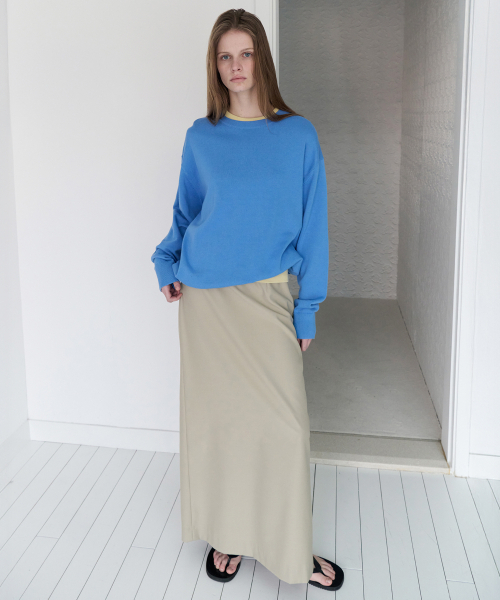LEVAR(レバー)の「All-day Cotton Round Knit - Harbor Blue(ニット/セーター・レディース・その他・FREE)」の3枚目の写真