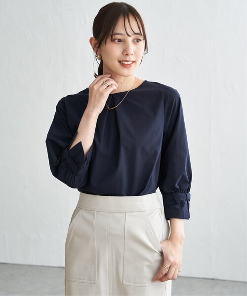 IKKA LOUNGE(イッカラウンジ)の「2WAY袖リボンブラウス(シャツ/ブラウス・レディース・その他1/ネイビー/ブルー/オフホワイト・L/M/S)」の21枚目の写真
