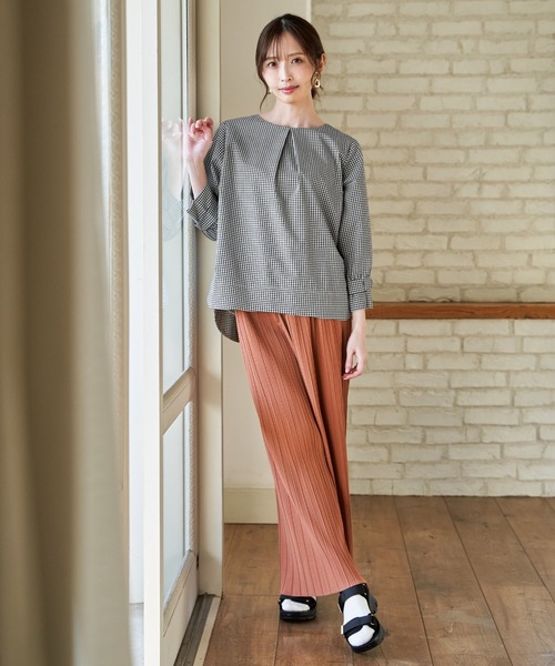IKKA LOUNGE(イッカラウンジ)の「2WAY袖リボンブラウス(シャツ/ブラウス・レディース・その他1/ネイビー/ブルー/オフホワイト・L/M/S)」の8枚目の写真
