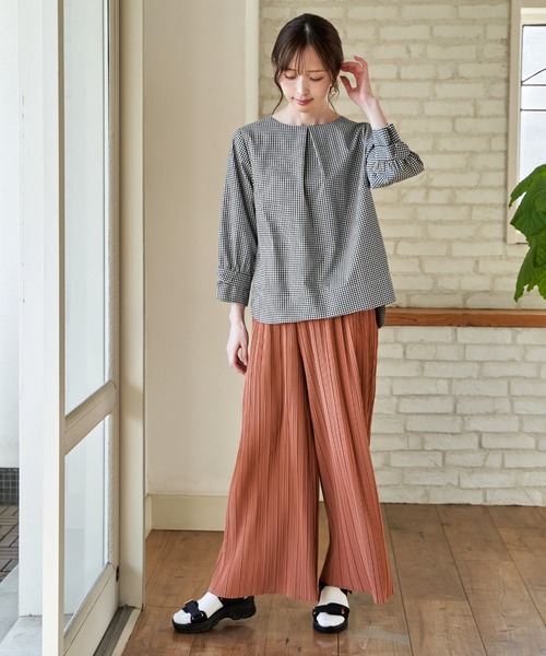 IKKA LOUNGE(イッカラウンジ)の「2WAY袖リボンブラウス(シャツ/ブラウス・レディース・その他1/ネイビー/ブルー/オフホワイト・L/M/S)」の7枚目の写真