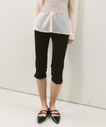 YUPPE（ヨッペ）の「ラインカプリパンツ_ブラック（その他パンツ）」