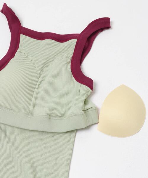 HAKUJI（ハクジ）の「HAKUJI　TWIST COTTON BRA AMESLE（キャミソール・レディース・アイボリー/グリーン系その他・FREE）」の3枚目の写真