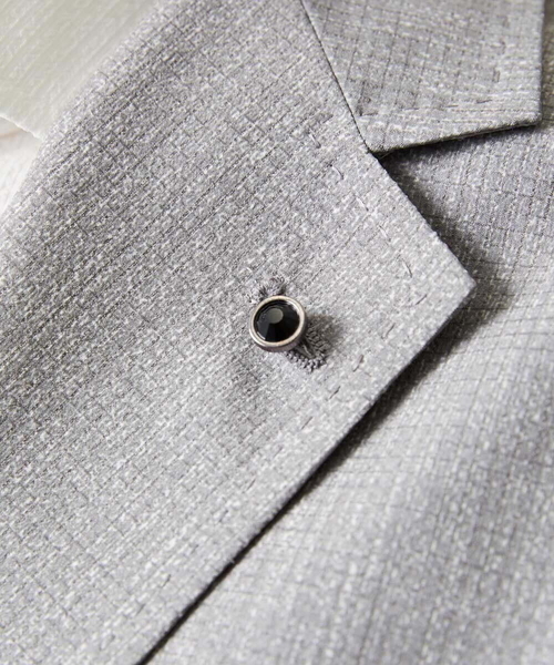 MICHEL KLEIN HOMME (ミッシェルクランオム)の「【セットアップ】メッシュプリントテーラードジャケット(テーラードジャケット・メンズ・ライトグレー/ネイビー・MEDIUM/LARGE/X-LARGE)」の15枚目の写真
