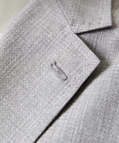 MICHEL KLEIN HOMME (ミッシェルクランオム)の「【セットアップ】メッシュプリントテーラードジャケット(テーラードジャケット・メンズ・ライトグレー/ネイビー・MEDIUM/LARGE/X-LARGE)」の16枚目の写真