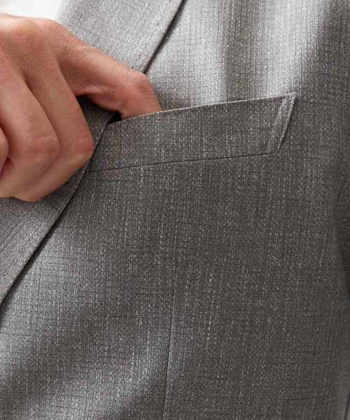 MICHEL KLEIN HOMME (ミッシェルクランオム)の「【セットアップ】メッシュプリントテーラードジャケット(テーラードジャケット・メンズ・ライトグレー/ネイビー・MEDIUM/LARGE/X-LARGE)」の17枚目の写真