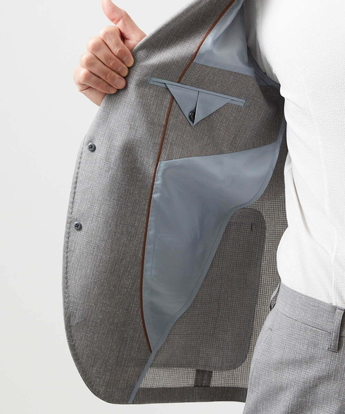 MICHEL KLEIN HOMME (ミッシェルクランオム)の「【セットアップ】メッシュプリントテーラードジャケット(テーラードジャケット・メンズ・ライトグレー/ネイビー・MEDIUM/LARGE/X-LARGE)」の20枚目の写真