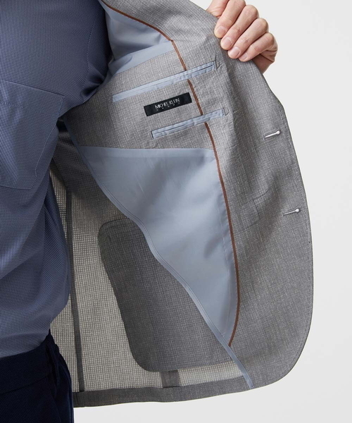 MICHEL KLEIN HOMME (ミッシェルクランオム)の「【セットアップ】メッシュプリントテーラードジャケット(テーラードジャケット・メンズ・ライトグレー/ネイビー・MEDIUM/LARGE/X-LARGE)」の21枚目の写真