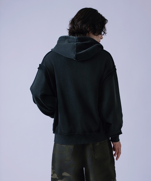 improves(インプローブス)の「ヴィンテージウォッシュ ショート丈 ジップパーカー(パーカー・メンズ・チャコール/ブラック・LARGE/X-LARGE/MEDIUM)」の10枚目の写真