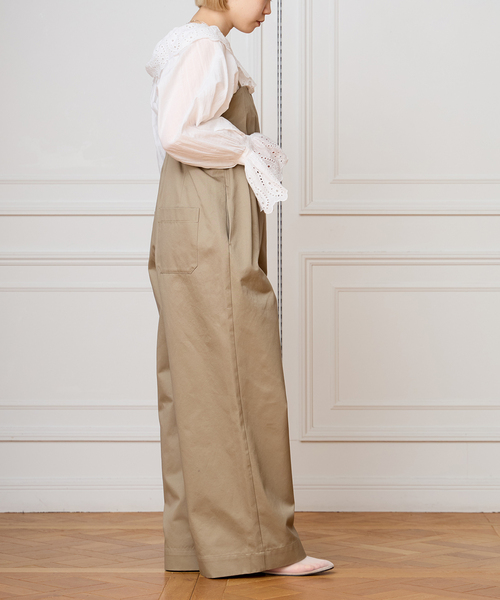 IENA LA BOUCLE(イエナラブークル)の「IENA LA BOUCLE コットンギャバジンベアオールインワン(サロペット/オーバーオール・レディース・ナチュラル・36/38)」の3枚目の写真