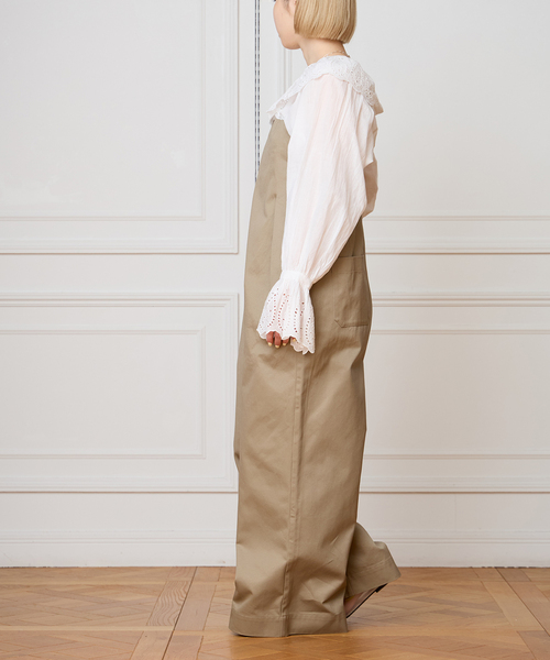 IENA LA BOUCLE(イエナラブークル)の「IENA LA BOUCLE コットンギャバジンベアオールインワン(サロペット/オーバーオール・レディース・ナチュラル・36/38)」の5枚目の写真