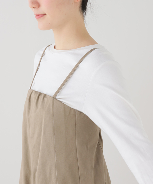 IENA LA BOUCLE(イエナラブークル)の「IENA LA BOUCLE コットンギャバジンベアオールインワン(サロペット/オーバーオール・レディース・ナチュラル・36/38)」の11枚目の写真