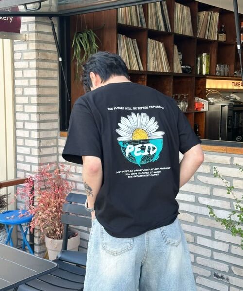 PEID(ペイド)の「PD HALF DAISY 半袖Tシャツ チャコール(Tシャツ/カットソー・レディース・チャコール・2/3/4/5/6/1)」の5枚目の写真