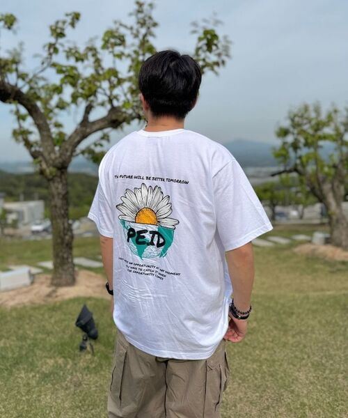PEID(ペイド)の「PD HALF DAISY 半袖Tシャツ チャコール(Tシャツ/カットソー・レディース・チャコール・2/3/4/5/6/1)」の4枚目の写真
