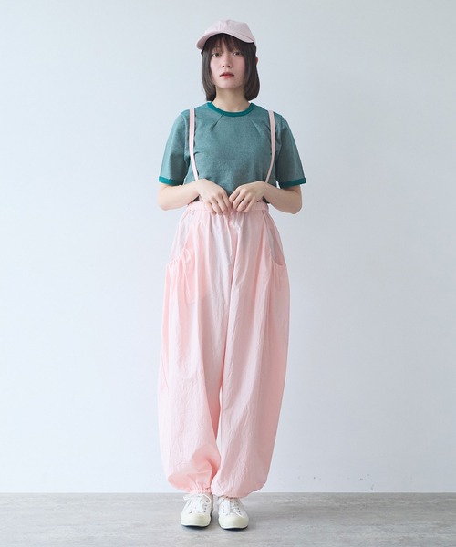 bulle de savon(ビュルデサボン)の「△40/-強撚ダンプ ギャザーパンツ(その他パンツ・レディース・チャコールグレー/ピンク/ホワイト・FREE)」の12枚目の写真