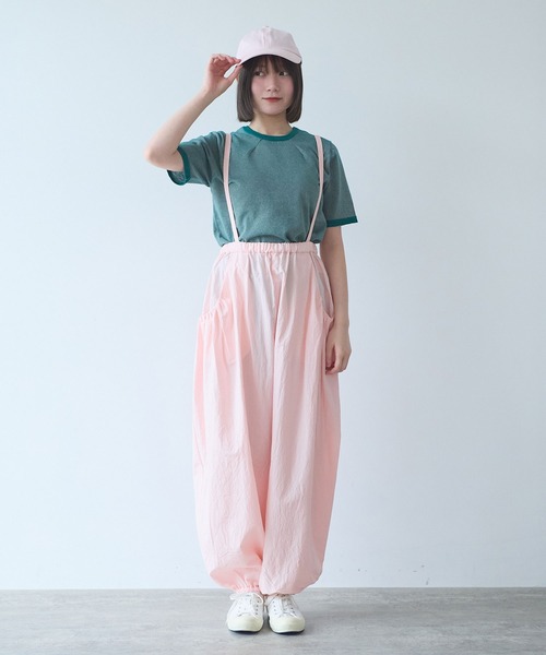bulle de savon(ビュルデサボン)の「△40/-強撚ダンプ ギャザーパンツ(その他パンツ・レディース・チャコールグレー/ピンク/ホワイト・FREE)」の13枚目の写真
