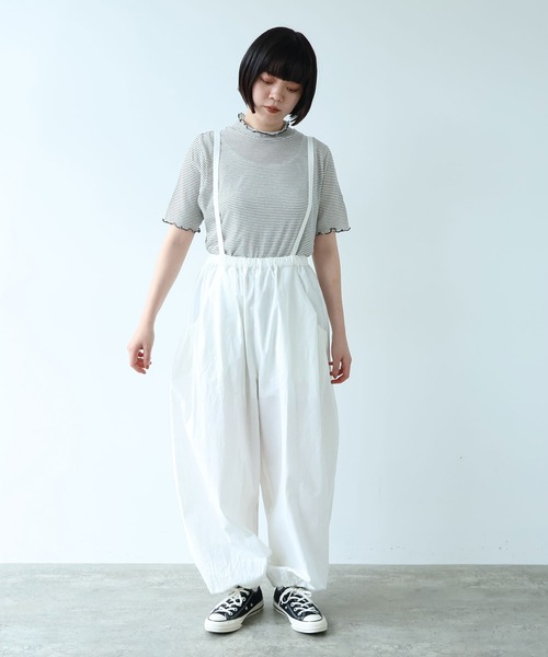bulle de savon（ビュルデサボン）の「△40/-強撚ダンプ ギャザーパンツ（その他パンツ・レディース・チャコールグレー/ピンク・FREE）」の17枚目の写真