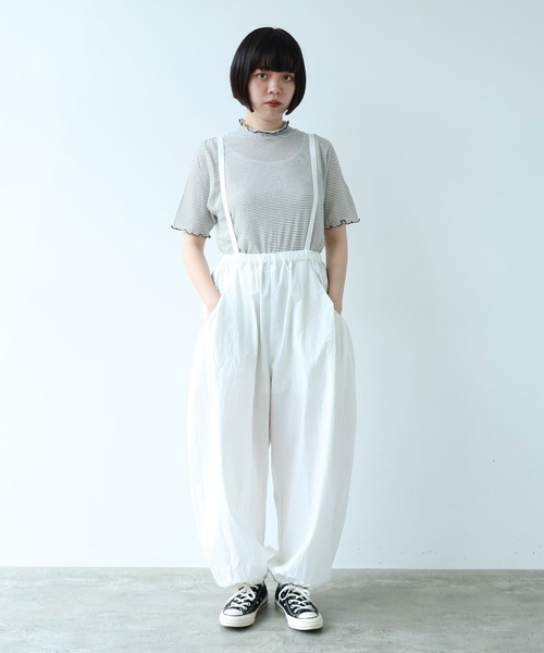 bulle de savon（ビュルデサボン）の「△40/-強撚ダンプ ギャザーパンツ（その他パンツ・レディース・チャコールグレー/ピンク・FREE）」の18枚目の写真