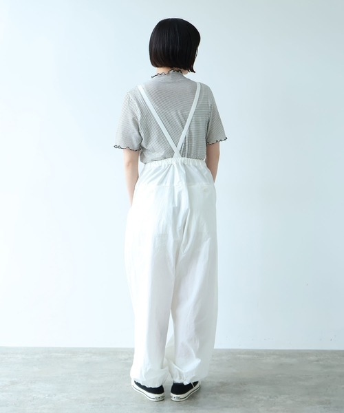 bulle de savon（ビュルデサボン）の「△40/-強撚ダンプ ギャザーパンツ（その他パンツ・レディース・チャコールグレー/ピンク・FREE）」の5枚目の写真