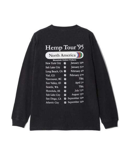 MANASTASH(マナスタッシュ)の「MANASTASH/マナスタッシュ/HEMP TOUR L/S TEE(Tシャツ/カットソー・メンズ・ブラック/ラベンダー/ホワイト・L/XL/M/S)」の1枚目の写真