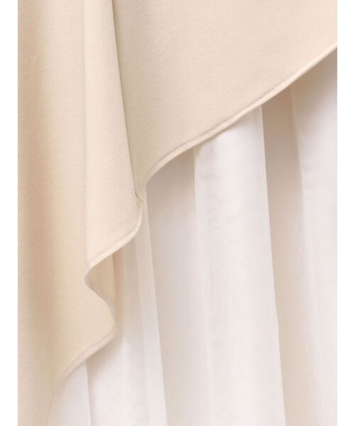 MERCURYDUO（マーキュリーデュオ）の「異素材使いアシメフレアスカート（スカート・レディース・グレー/ベージュ・SMALL/MEDIUM）」の5枚目の写真