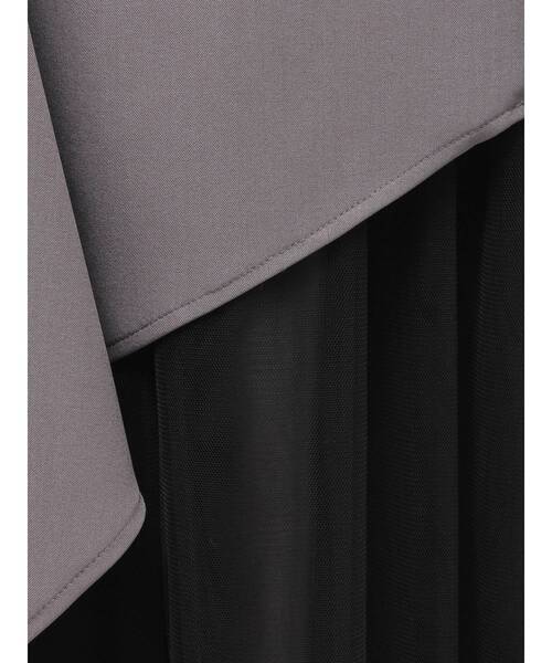 MERCURYDUO（マーキュリーデュオ）の「異素材使いアシメフレアスカート（スカート・レディース・グレー/ベージュ・SMALL/MEDIUM）」の6枚目の写真