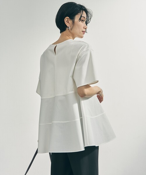 UNFILO(アンフィーロ)の「【VERY掲載】BEAUTY FORM-T コンビティアード Tシャツ(Tシャツ/カットソー・レディース・ブラック系/ベージュ系/ピンク系/ブラック系1/ホワイト系・X-LARGE/XX-LARGE)」の9枚目の写真