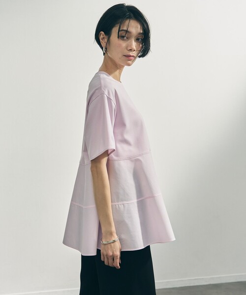 UNFILO(アンフィーロ)の「【VERY掲載】BEAUTY FORM-T コンビティアード Tシャツ(Tシャツ/カットソー・レディース・ブラック系/ベージュ系/ピンク系/ブラック系1/ホワイト系・X-LARGE/XX-LARGE)」の13枚目の写真
