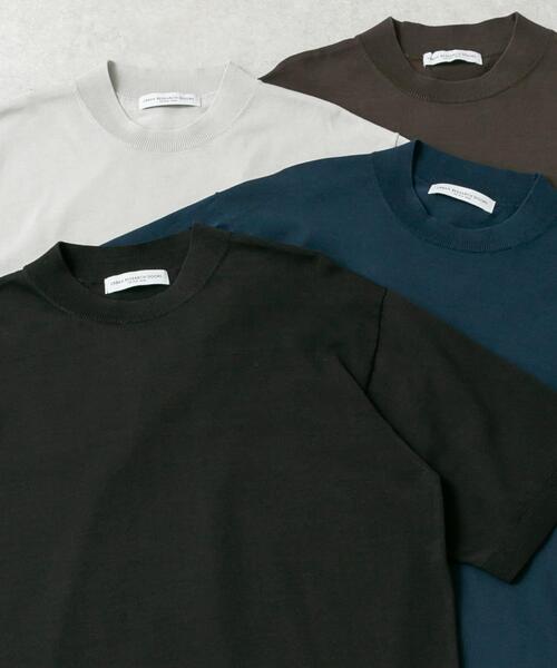 URBAN RESEARCH DOORS（アーバンリサーチドアーズ）の「LIFE STYLE TAILOR　ハイゲージクルーネック半袖ニット（シャツ/ブラウス・メンズ・ブラック/アイボリー/ブルー/ブラウン・LARGE/MEDIUM）」の2枚目の写真