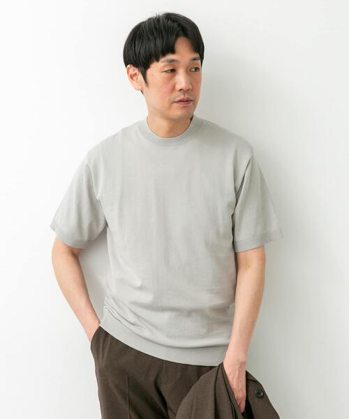 URBAN RESEARCH DOORS（アーバンリサーチドアーズ）の「LIFE STYLE TAILOR　ハイゲージクルーネック半袖ニット（シャツ/ブラウス・メンズ・ブラック/アイボリー/ブルー/ブラウン・LARGE/MEDIUM）」の22枚目の写真