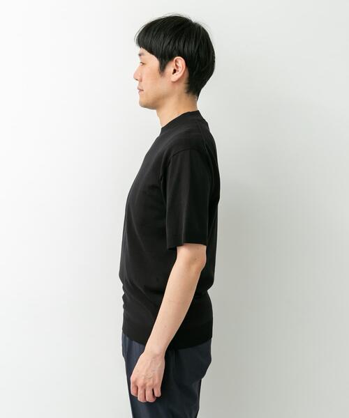 URBAN RESEARCH DOORS（アーバンリサーチドアーズ）の「LIFE STYLE TAILOR　ハイゲージクルーネック半袖ニット（シャツ/ブラウス・メンズ・ブラック/アイボリー/ブルー/ブラウン・LARGE/MEDIUM）」の9枚目の写真