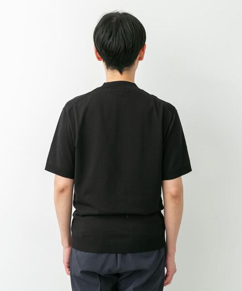 URBAN RESEARCH DOORS（アーバンリサーチドアーズ）の「LIFE STYLE TAILOR　ハイゲージクルーネック半袖ニット（シャツ/ブラウス・メンズ・ブラック/アイボリー/ブルー/ブラウン・LARGE/MEDIUM）」の10枚目の写真