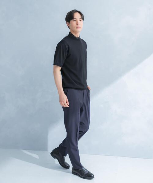 URBAN RESEARCH DOORS(アーバンリサーチドアーズ)の「LIFE STYLE TAILOR ハイゲージクルーネック半袖ニット(シャツ/ブラウス・メンズ・ブラック/アイボリー/ブルー/ブラウン・LARGE/MEDIUM)」の17枚目の写真