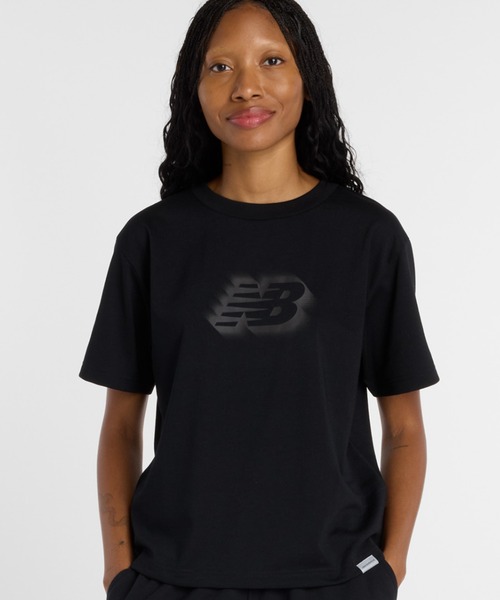 NEW BALANCE（ニューバランス）の「ニューバランス New Balance NBロゴTシャツ（Tシャツ/カットソー・レディース・ホワイト/ブラック/ライトグリーン・S/M/L/XL）」の3枚目の写真
