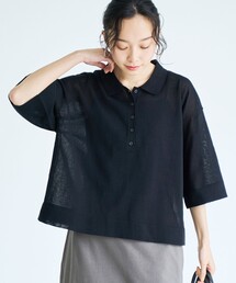 coen（コーエン）の「シアーリネン襟付きポロニット【Youtube紹介アイテム】（ポロシャツ）」