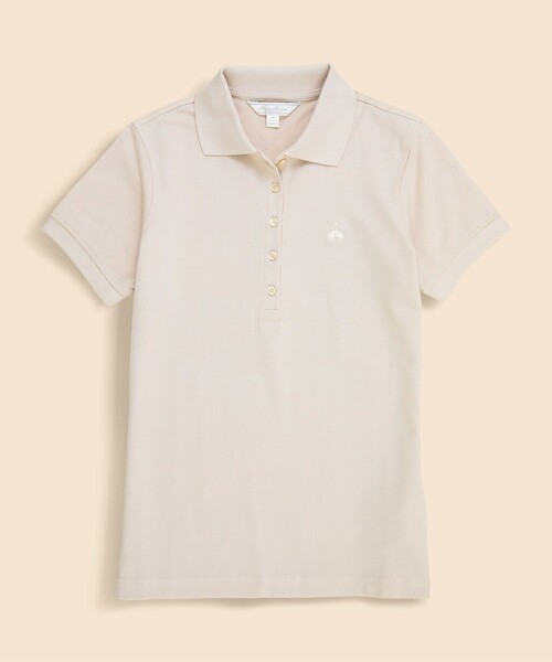 BROOKS BROTHERS(ブルックスブラザーズ)の「スーピマコットン ストレッチピケ GFロゴ シーズナルカラー ポロシャツ(ポロシャツ・レディース・ライム/ベージュ/イエロー/ブルー/ピンク・MEDIUM/SMALL/LARGE/X-SMALL)」の1枚目の写真