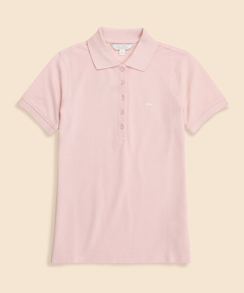 BROOKS BROTHERS(ブルックスブラザーズ)の「スーピマコットン ストレッチピケ GFロゴ シーズナルカラー ポロシャツ(ポロシャツ・レディース・ライム/ベージュ/イエロー/ブルー/ピンク・MEDIUM/SMALL/LARGE/X-SMALL)」の2枚目の写真