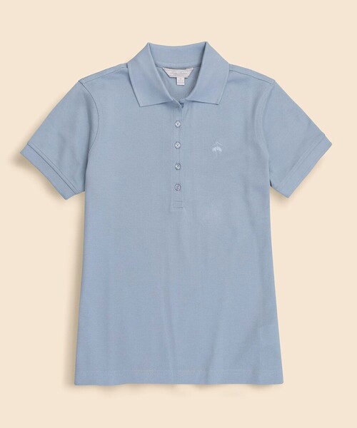 BROOKS BROTHERS(ブルックスブラザーズ)の「スーピマコットン ストレッチピケ GFロゴ シーズナルカラー ポロシャツ(ポロシャツ・レディース・ライム/ベージュ/イエロー/ブルー/ピンク・MEDIUM/SMALL/LARGE/X-SMALL)」の4枚目の写真