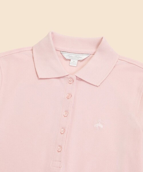 BROOKS BROTHERS(ブルックスブラザーズ)の「スーピマコットン ストレッチピケ GFロゴ シーズナルカラー ポロシャツ(ポロシャツ・レディース・ライム/ベージュ/イエロー/ブルー/ピンク・MEDIUM/SMALL/LARGE/X-SMALL)」の10枚目の写真
