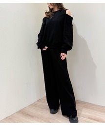 Desert　Rose（デザートローズ）の「【DESERT ROSE/デザートローズ】オープンショルダーセットアップスウェット（セットアップ）」