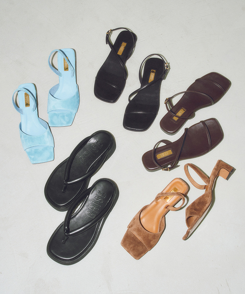 GRISE(グリーズ)の「MIDORI UEEDA×GRISEナローストラップフラットサンダル(サンダル・レディース・ブラック/ブラウン・SMALL/MEDIUM/LARGE/X-LARGE)」の3枚目の写真