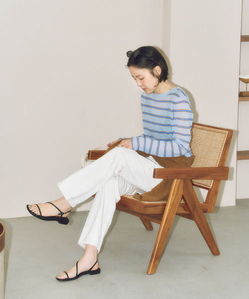 GRISE(グリーズ)の「MIDORI UEEDA×GRISEナローストラップフラットサンダル(サンダル・レディース・ブラック/ブラウン・SMALL/MEDIUM/LARGE/X-LARGE)」の9枚目の写真