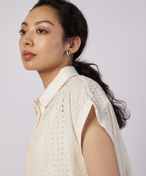 Eddie Bauer(エディーバウアー)の「シーサイドレース シャツ(シャツ/ブラウス・レディース・ネイビー/ホワイト/ミント/ベージュ・XL/S/L/M)」の6枚目の写真