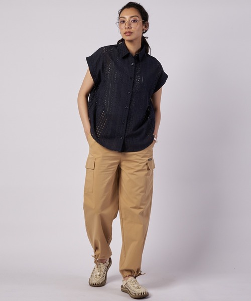 Eddie Bauer(エディーバウアー)の「シーサイドレース シャツ(シャツ/ブラウス・レディース・ネイビー/ホワイト/ミント/ベージュ・XL/S/L/M)」の11枚目の写真