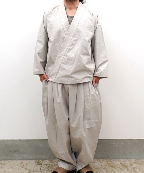 和ROBE（ワローブ）の「2026春　和ROBE / WA Y SHIRT（シャツ/ブラウス・メンズ・ホワイト系/ブラック/オリーブ系/ブルー・2/3）」の10枚目の写真